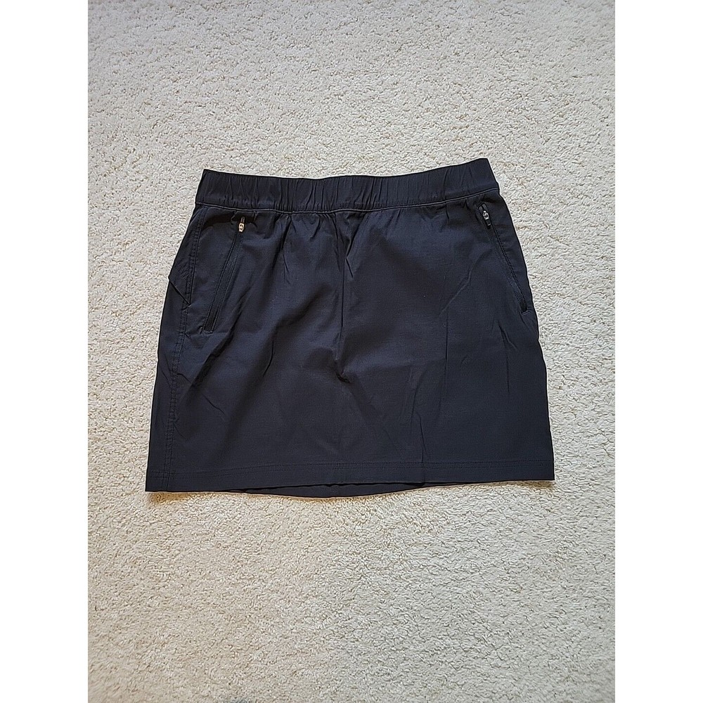 Eddie Bauer Skirt Womens 16 Black Skirt Outdoors Hike Pockets Quick Dry Stretch